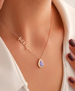 Handmade Alexandrite Birthstone Necklace For Women High Quality Hypoallergenic Dainty Jewelry Birthday Mother's Day Gift - AliExpress 36