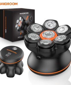 MAXGROOM 7D Head Shavers for Bald Men Wet/Dry Electric Shaver Hair Trimmer USB Rechargeable LED Display Waterproof Beard Trimmer