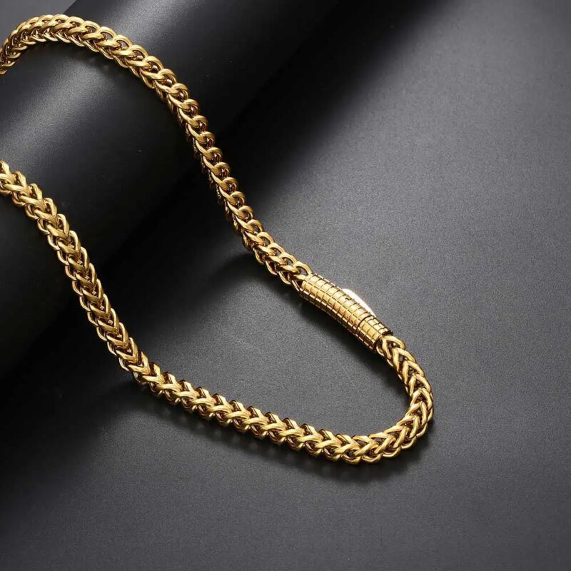 Best Jewelry Birthday Gifts for Son : Unique and Thoughtful Gift Ideas to Celebrate His Special Day Traditional Classic 6MM Width 16-26“Hip Hop Jewelry Stainless Steel Positive And Franco Chain Necklace For Men