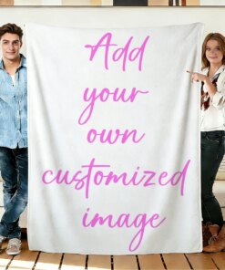 [Custom] 1 Personalized Photo Blanket – Custom Sofa Throw with Family, Pet, or Couple Photos – Perfect for Holiday Gifts
